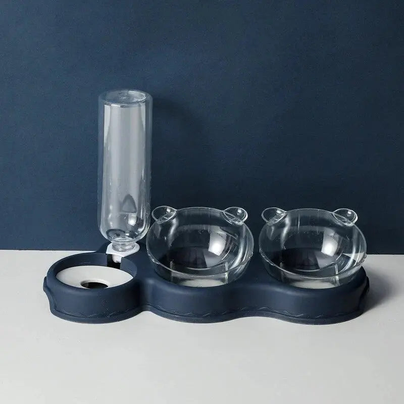 Pet Feeder Automatic Water Dispenser Dry & Wet Bowls