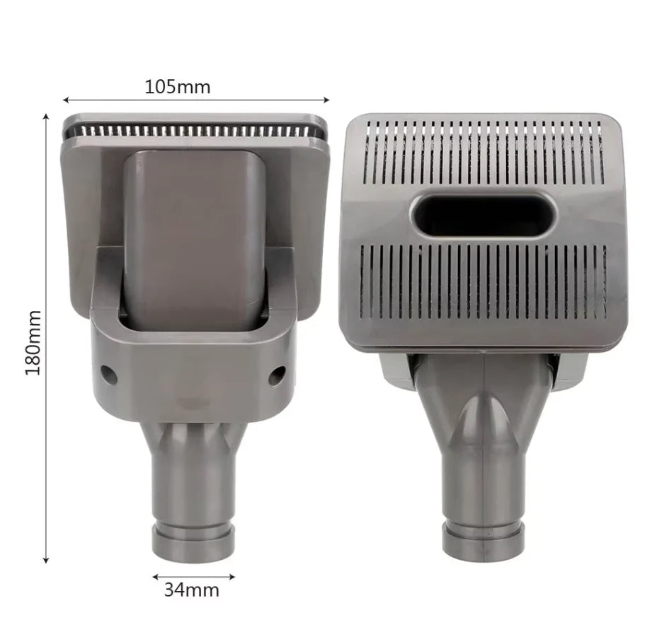 Pet Grooming Vacuum Attachment Soft Bristles & Suction
