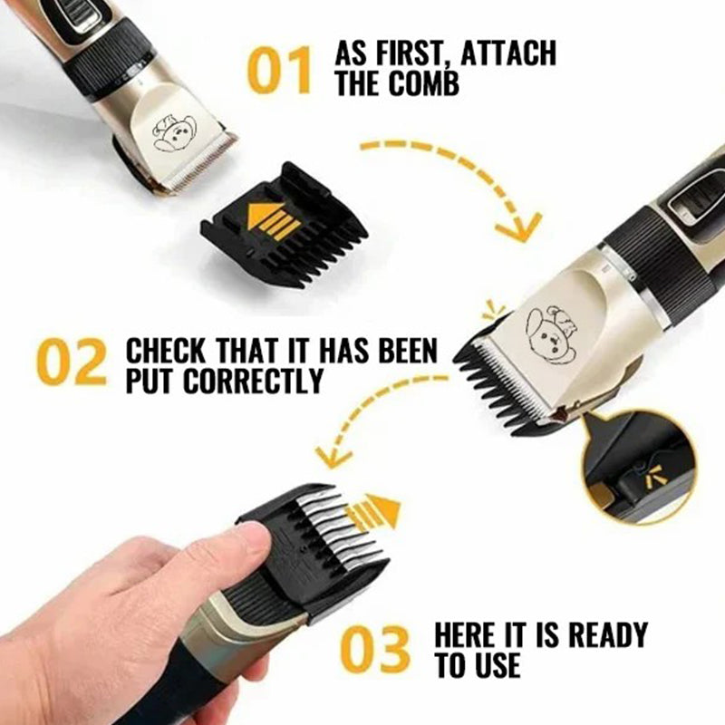 Pet Hair Clipper Ultra-Quiet Cordless Ceramic Blade