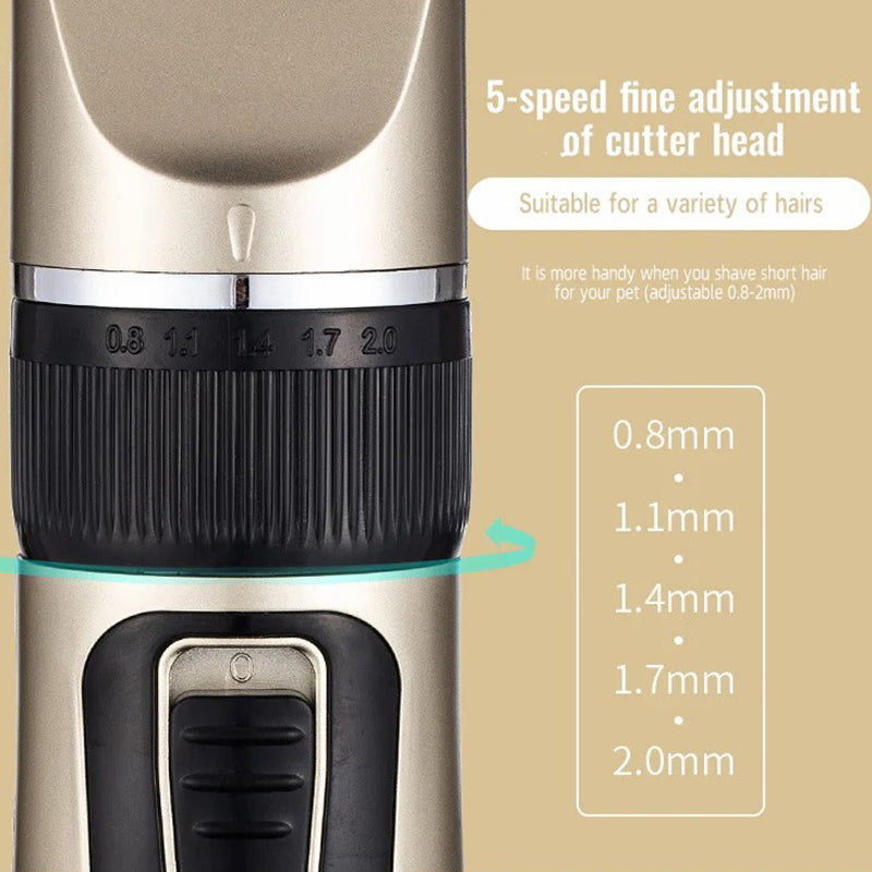 Pet Hair Clipper Ultra-Quiet Cordless Ceramic Blade