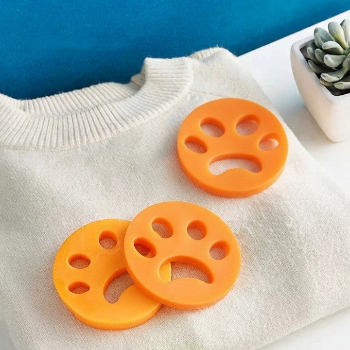 Pet Hair Remover Discs Reusable Silicone Hypoallergenic 4-Pack