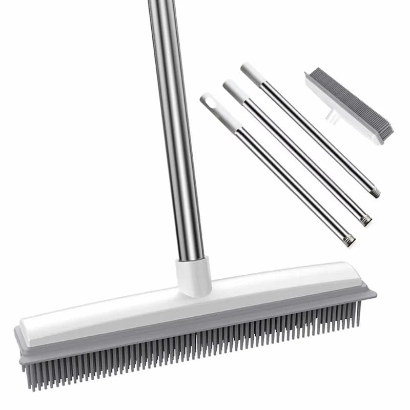 Pet Hair Remover Magnetic Rubber Scratch-Free Stainless Steel Handle
