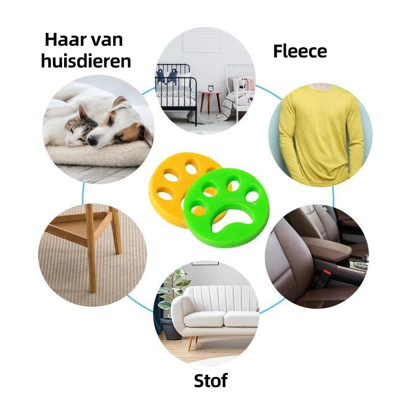Pet Hair Remover Reusable Silicone Set of 4
