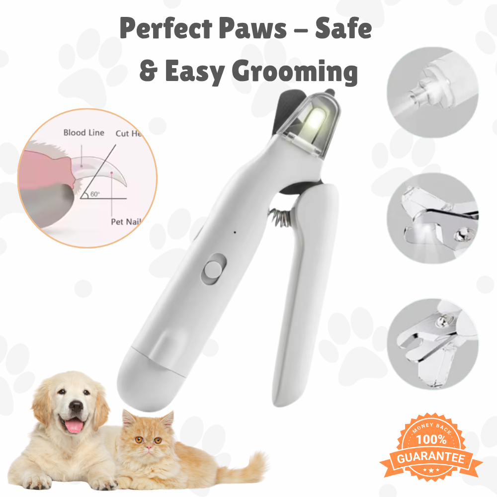 Pet Nail Clipper LED Bloodline Light Stainless Steel Blades