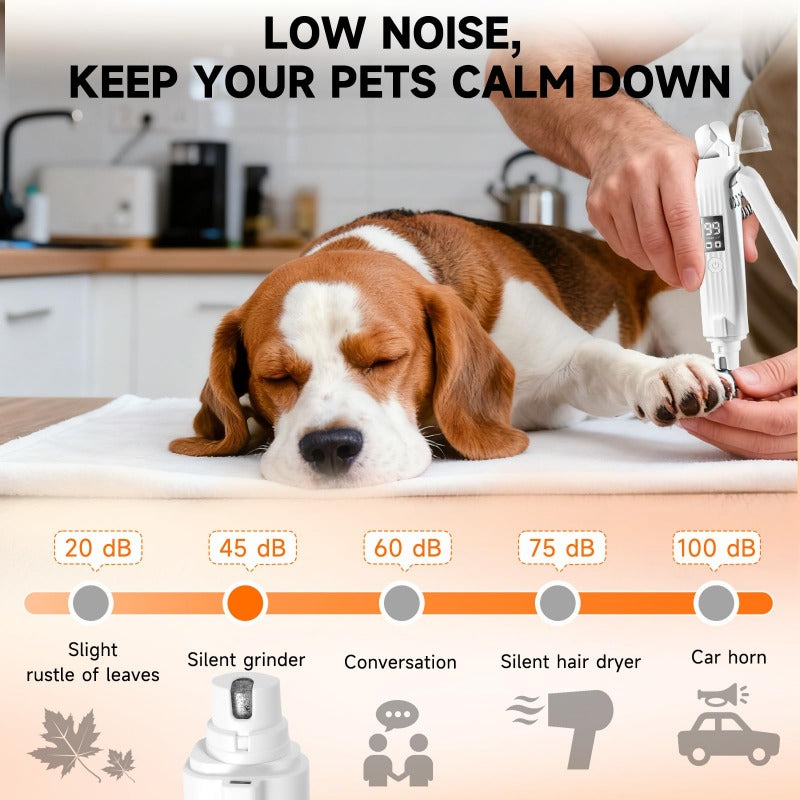 Pet Nail Trimmer 2-In-1 Cut & Grind Whisper-Quiet