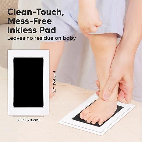 Pet Paw Print Kit Mess-Free Clean-Touch Pad Wood Frame