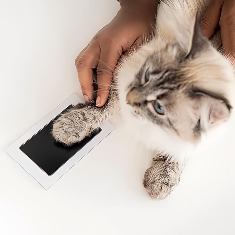 Pet Paw Print Kit Mess-Free Clean-Touch Pad Wood Frame