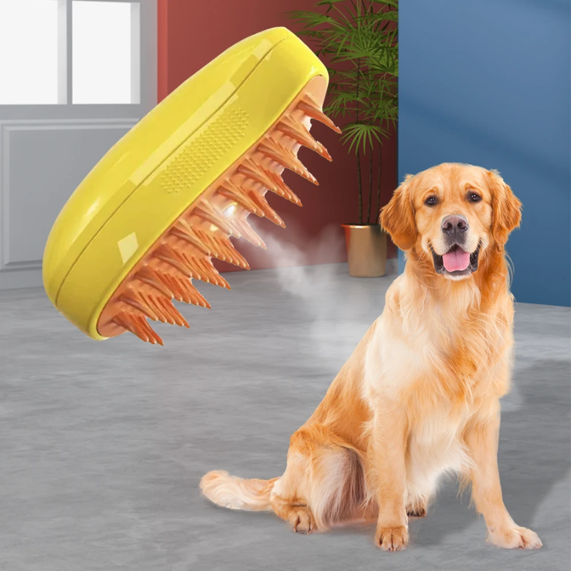 Pet Steam Brush Gentle Steam & Ergonomic Handle