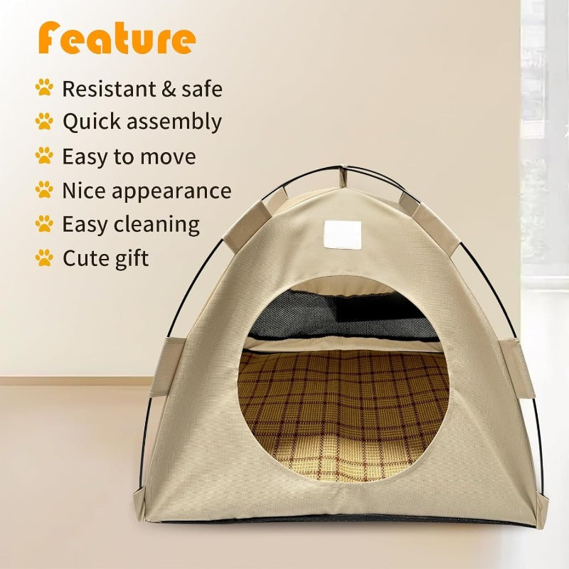 Pet Tent Foldable Noise-Muffling Soft Lining