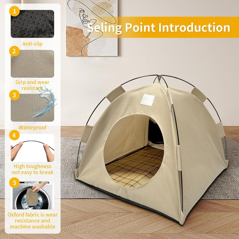 Pet Tent Foldable Noise-Muffling Soft Lining