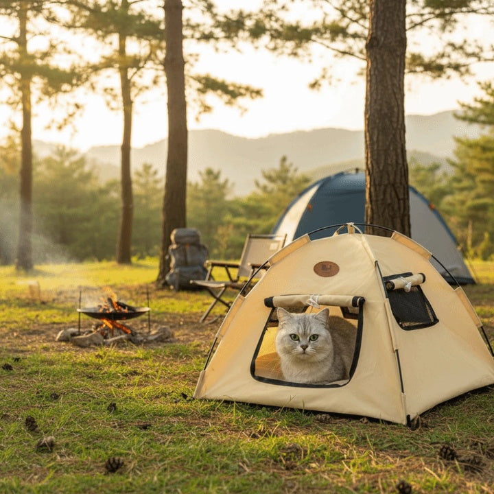 Pet Tent Foldable Noise-Reducing Tool-Free Setup