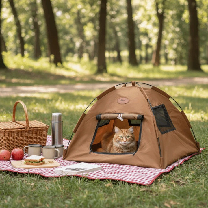 Pet Tent Foldable Noise-Reducing Tool-Free Setup