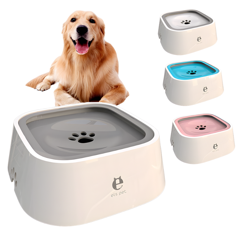 Pet Water Bowl Floating Anti-Splash Rim Two-Piece