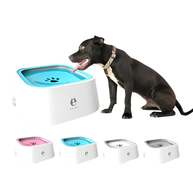 Pet Water Bowl Floating Anti-Splash Rim Two-Piece