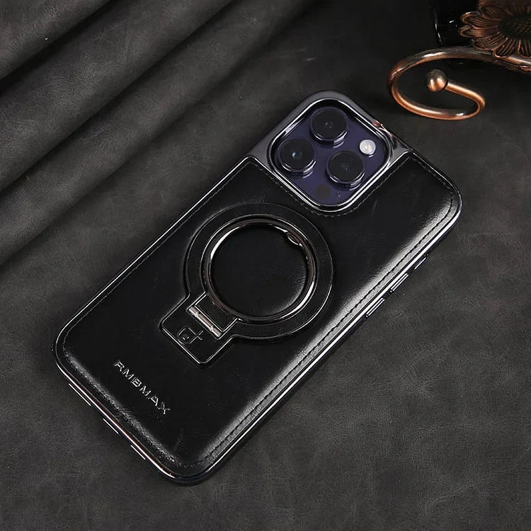 Phone Case Genuine Leather MagSafe & Kickstand Slim Profile