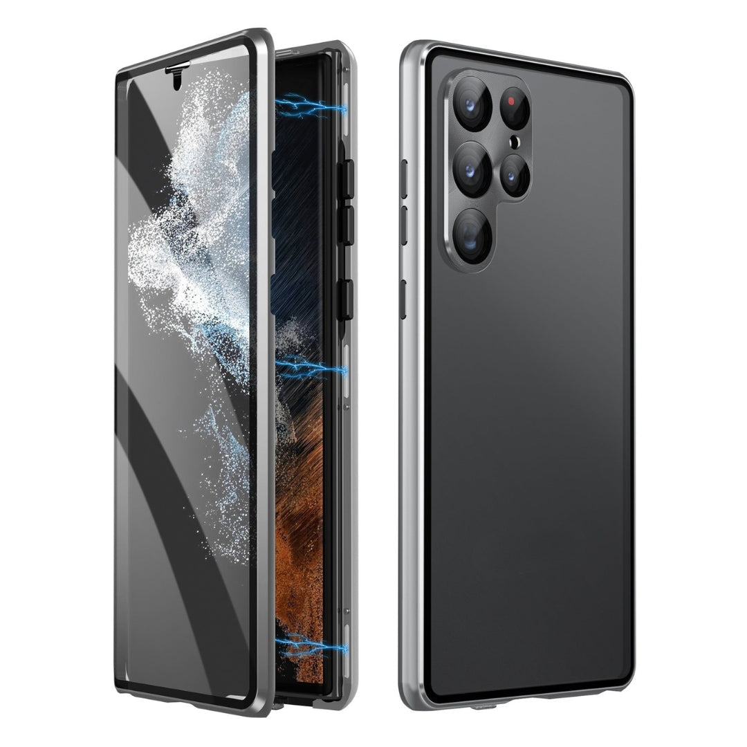 Phone Case Tempered Glass Magnetic Aluminum Frame Privacy Filter