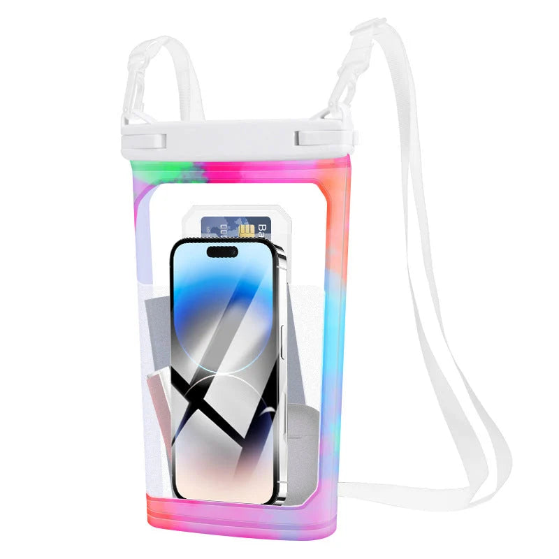 Phone Case Waterproof Clear Touchscreen Adjustable Lanyard