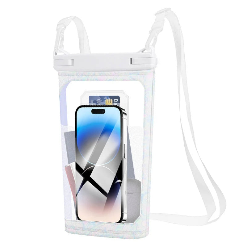 Phone Case Waterproof Clear Touchscreen Adjustable Lanyard