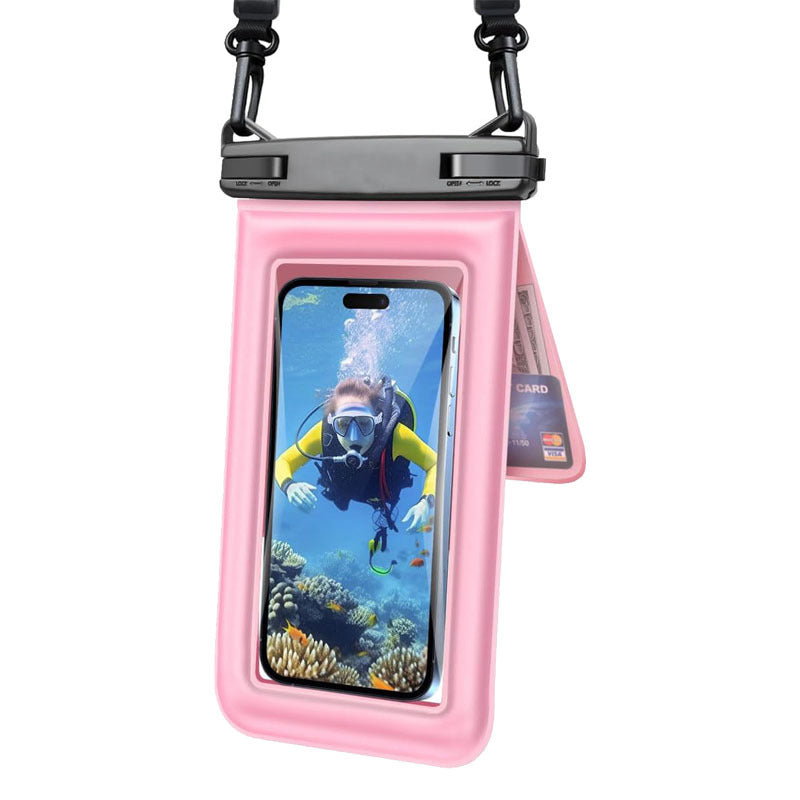 Phone Case Waterproof Touchscreen Adjustable Strap & Card Pocket