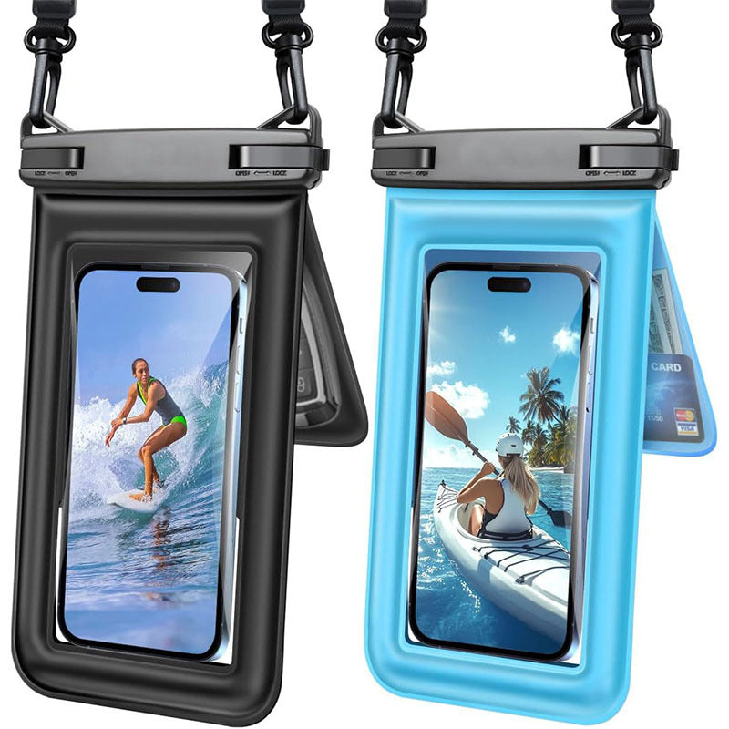 Phone Case Waterproof Touchscreen Adjustable Strap & Card Pocket