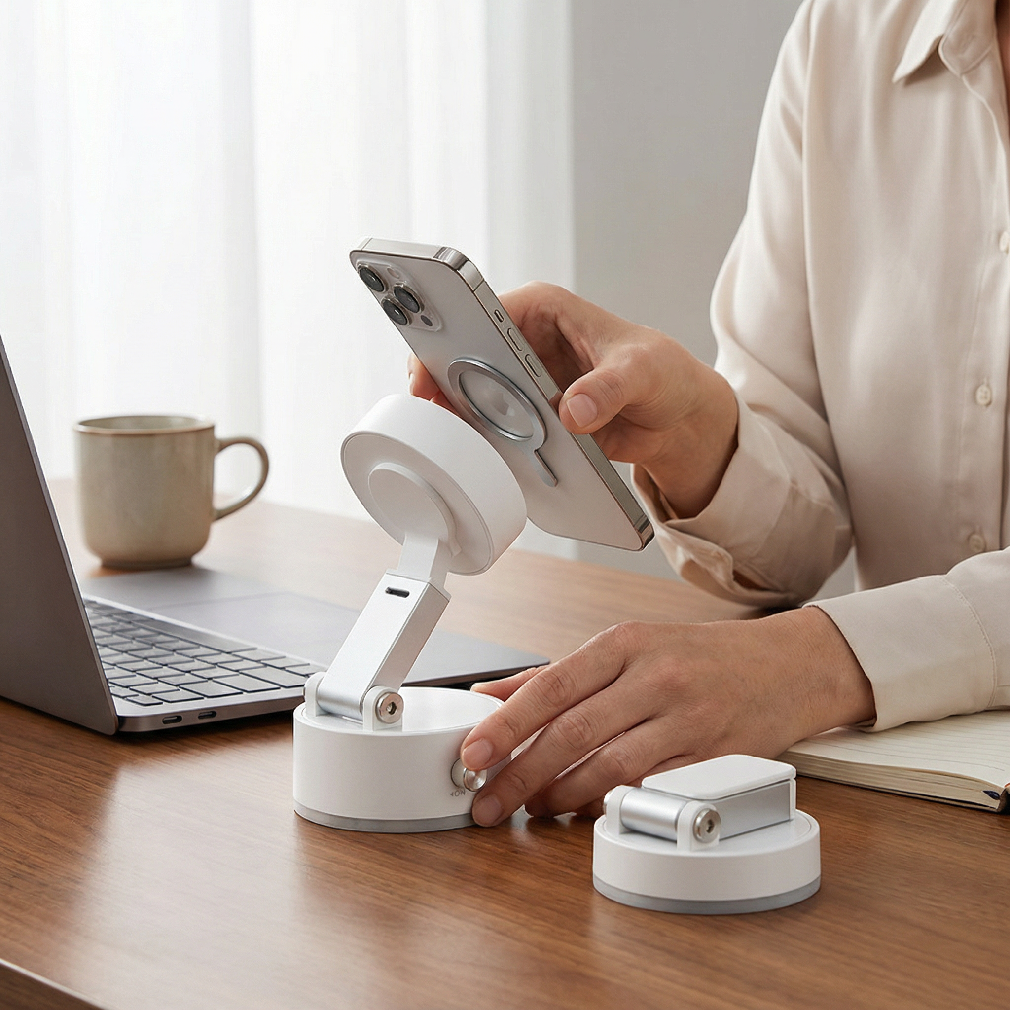 Phone Holder Foldable Magnetic & Vacuum Suction
