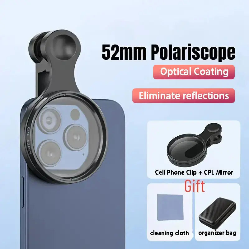 Phone Lens Filter Circular Polarizer Universal Clip