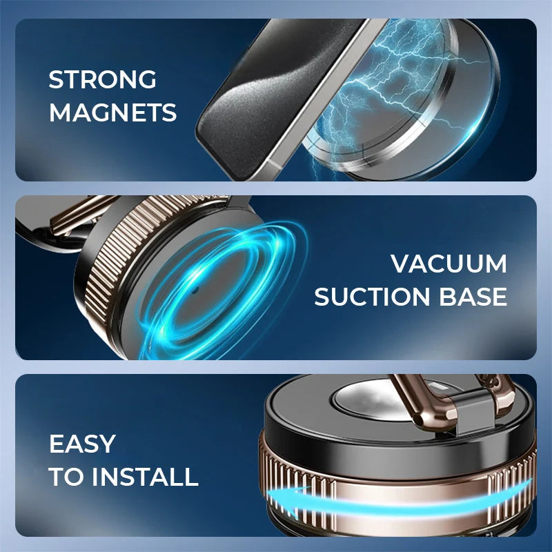 Phone Mount Magnetic Suction Cup 360 Degree Rotation