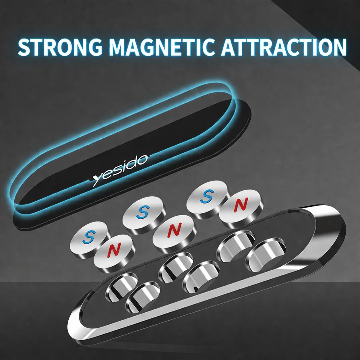 Phone Mount Strong Magnetic Hold Nano Adhesive 360°