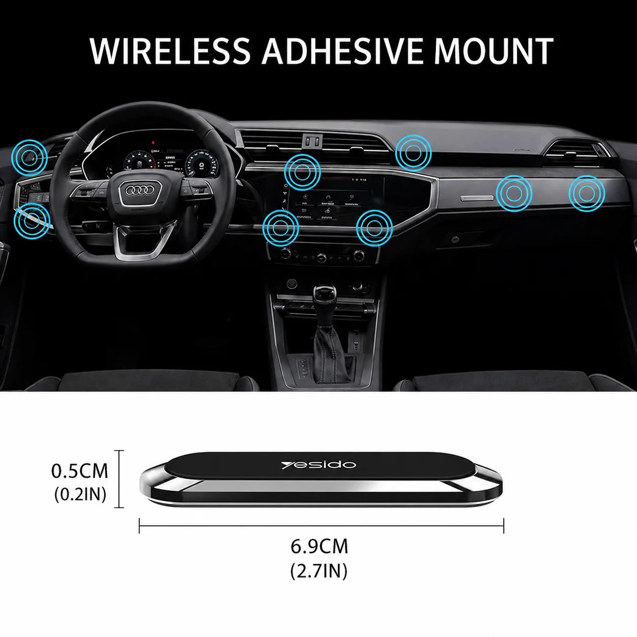 Phone Mount Strong Magnetic Hold Nano Adhesive 360°