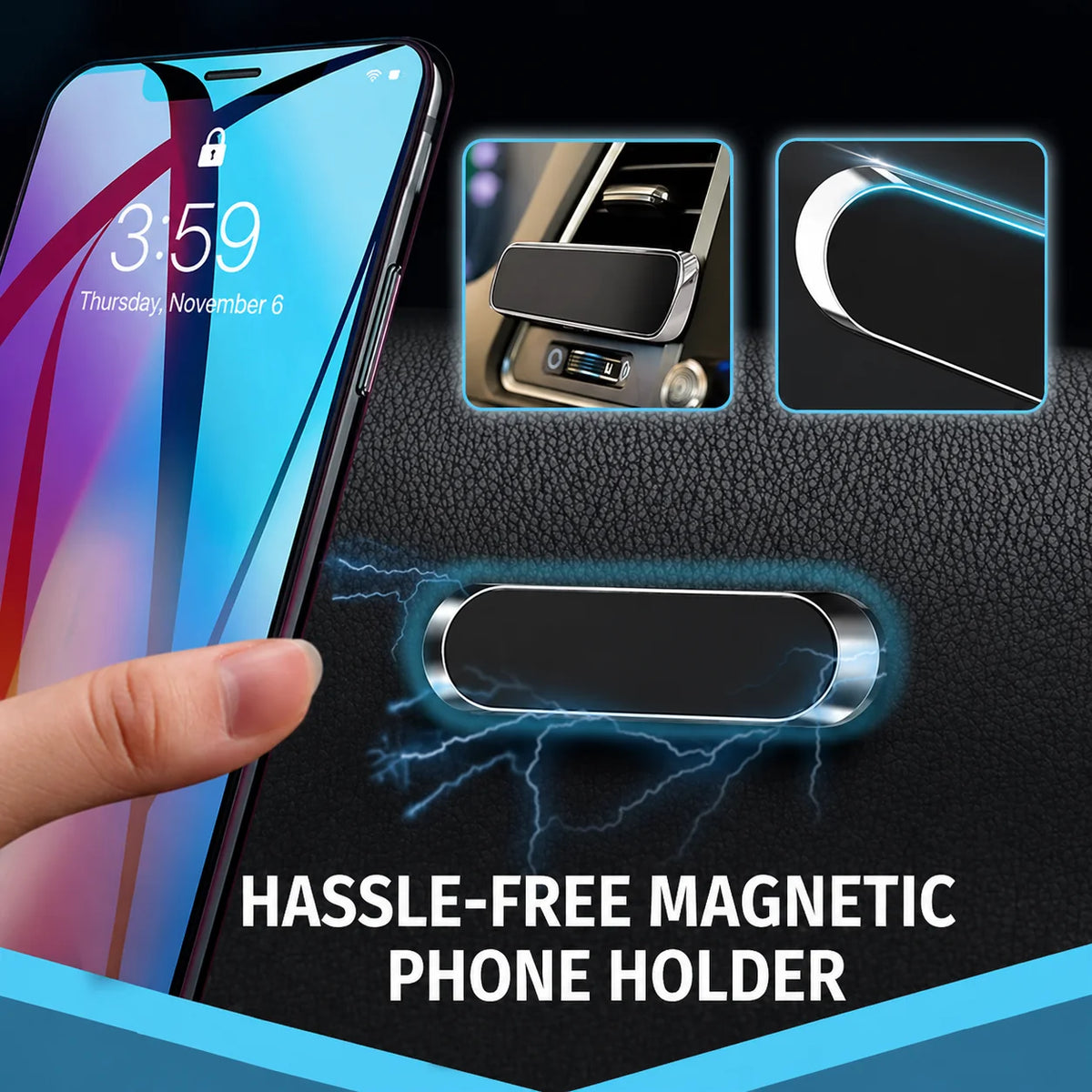 Phone Mount Strong Magnetic Hold Nano Adhesive 360°