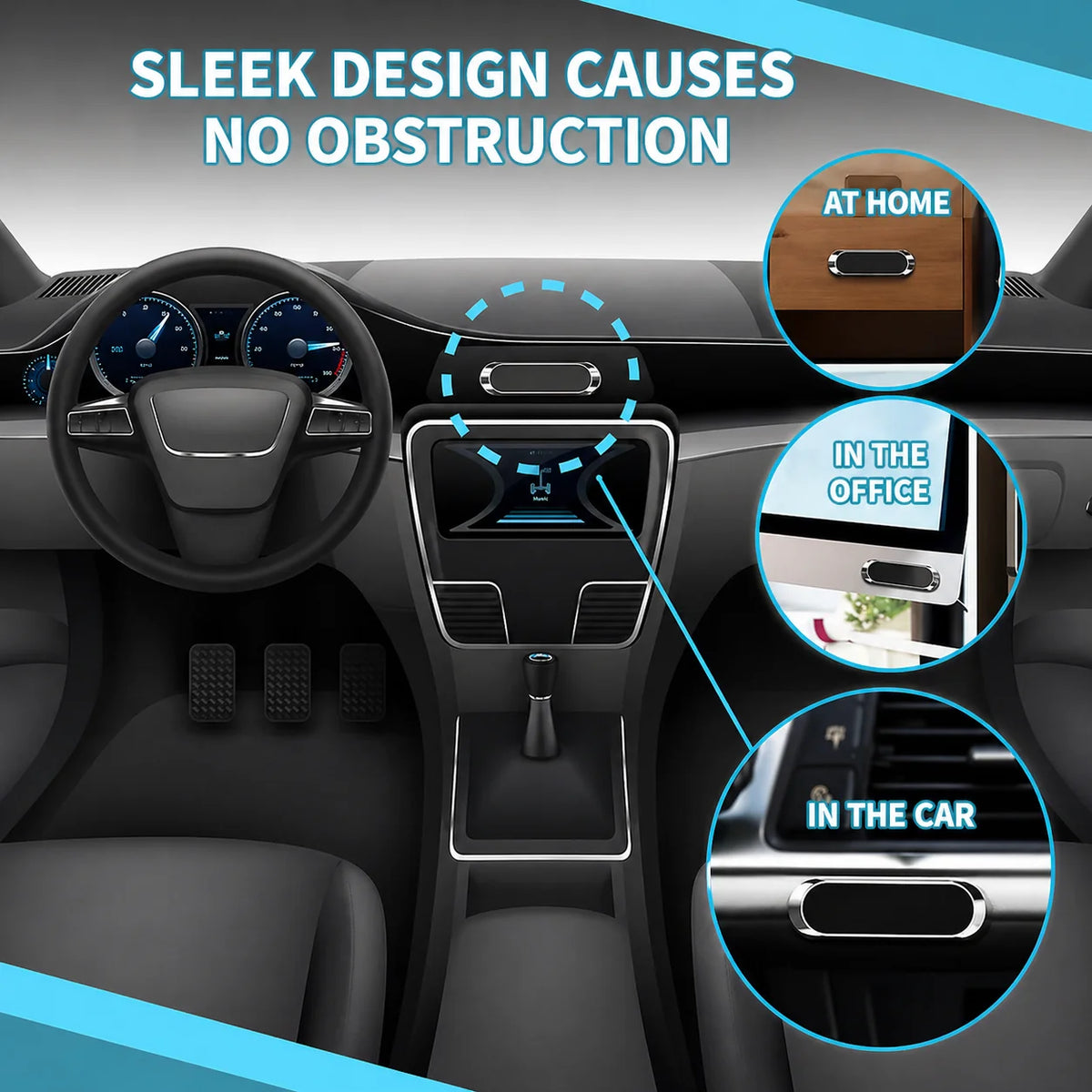 Phone Mount Strong Magnetic Hold Nano Adhesive 360°