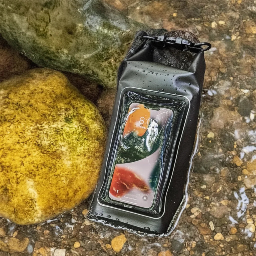 Phone Pouch Waterproof PVC Touchscreen & Detachable Strap