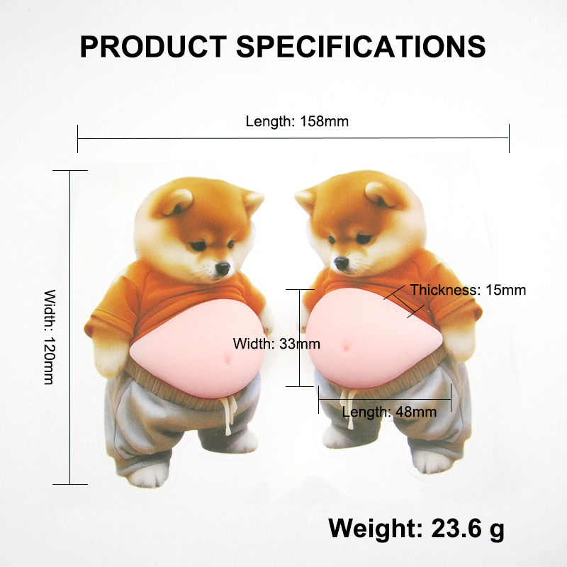 Phone Sticker Dog Design Food-Grade Silicone Repositionable Adhesive