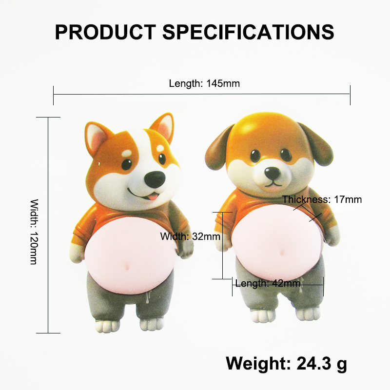 Phone Sticker Dog Design Food-Grade Silicone Repositionable Adhesive