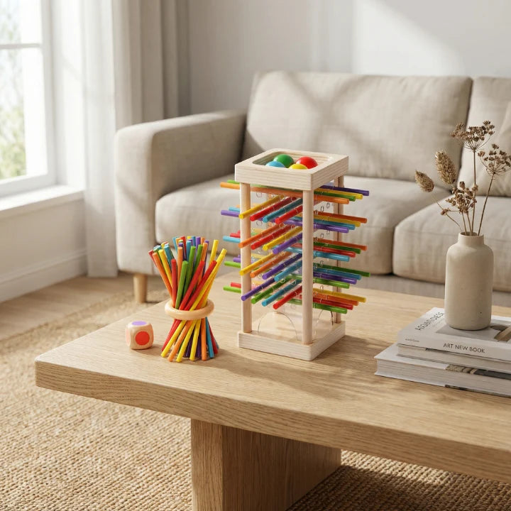 Pick-Up Sticks Game Natural Wood Smooth Finish