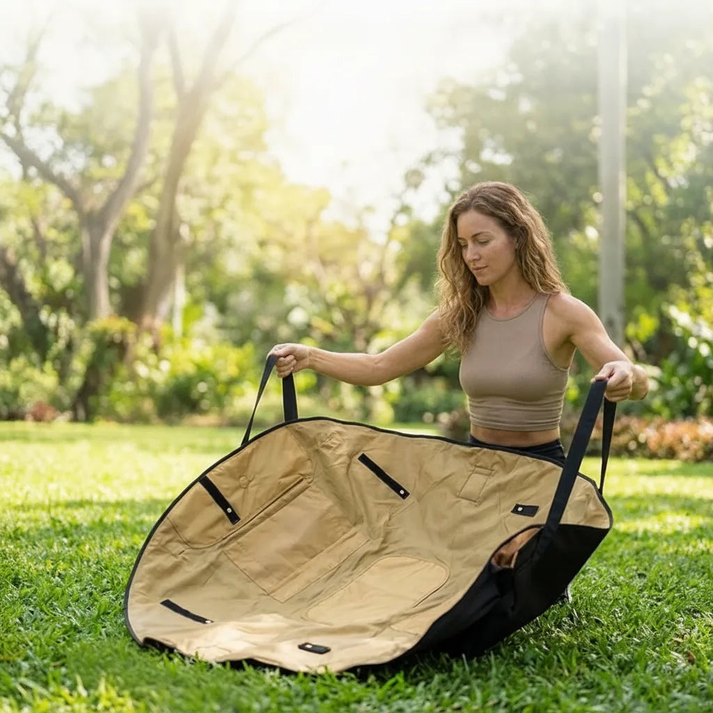 Picnic Blanket Convertible Bag-to-Mat Water-Resistant