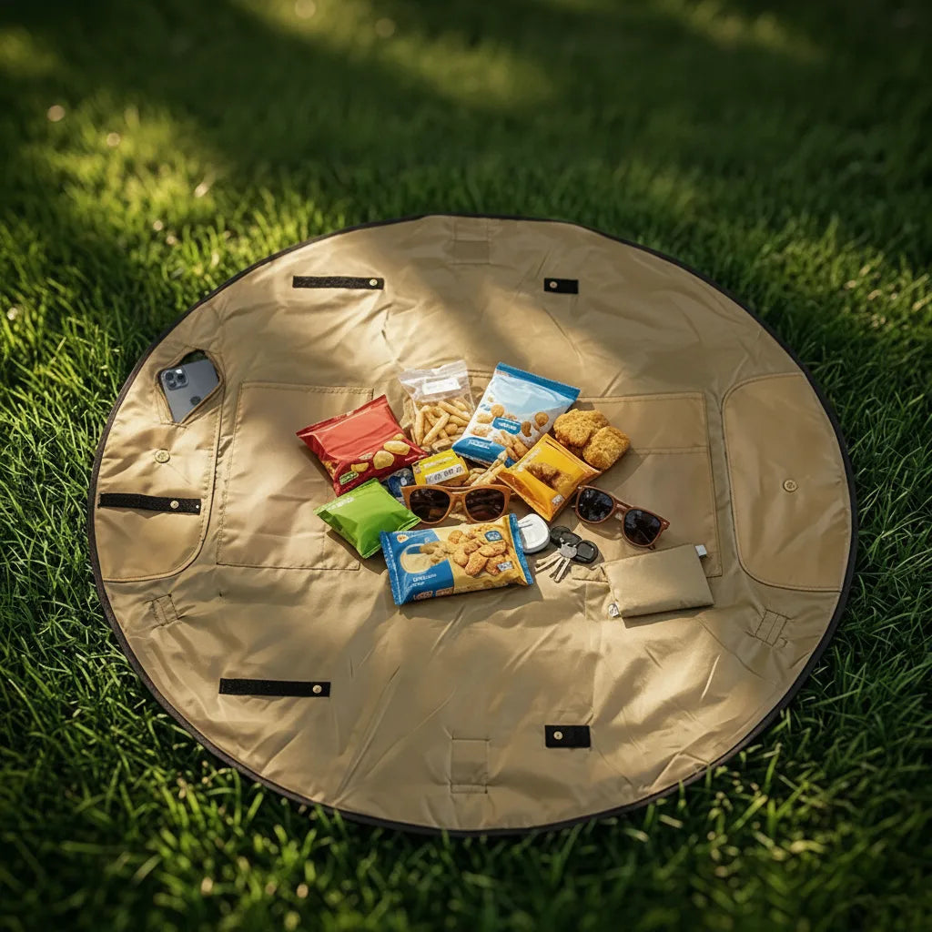 Picnic Blanket Convertible Bag-to-Mat Water-Resistant