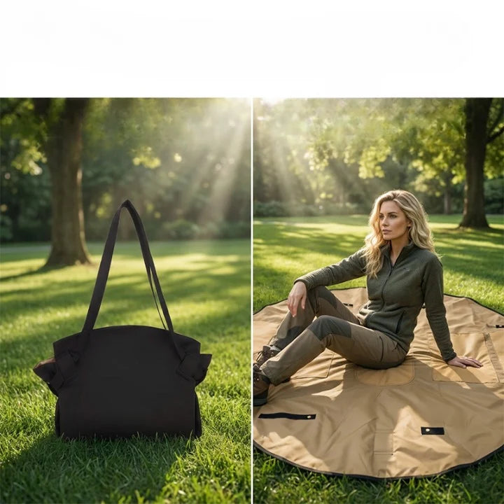 Picnic Blanket Convertible Bag-to-Mat Water-Resistant