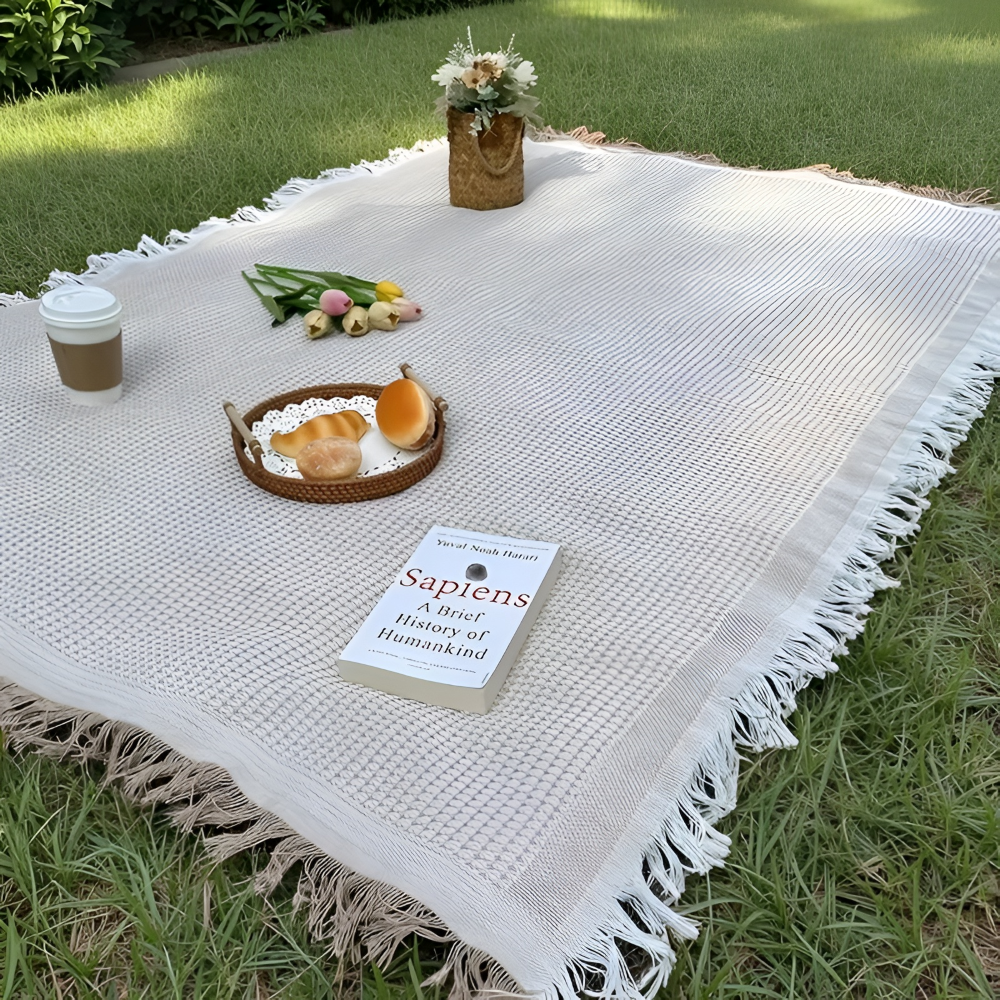 Picnic Blanket Waterproof Underside Compact Foldable