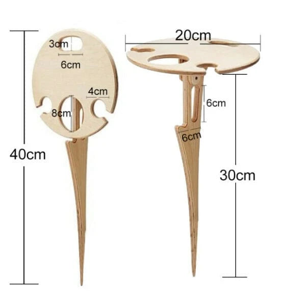 Picnic Table Foldable Tripod & Wine Holder