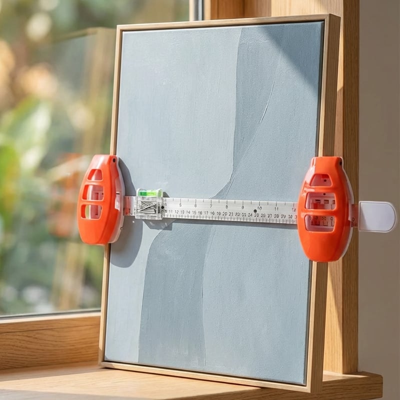 Picture Hanging Tool Spirit Level Measuring Ruler & Metal Pins