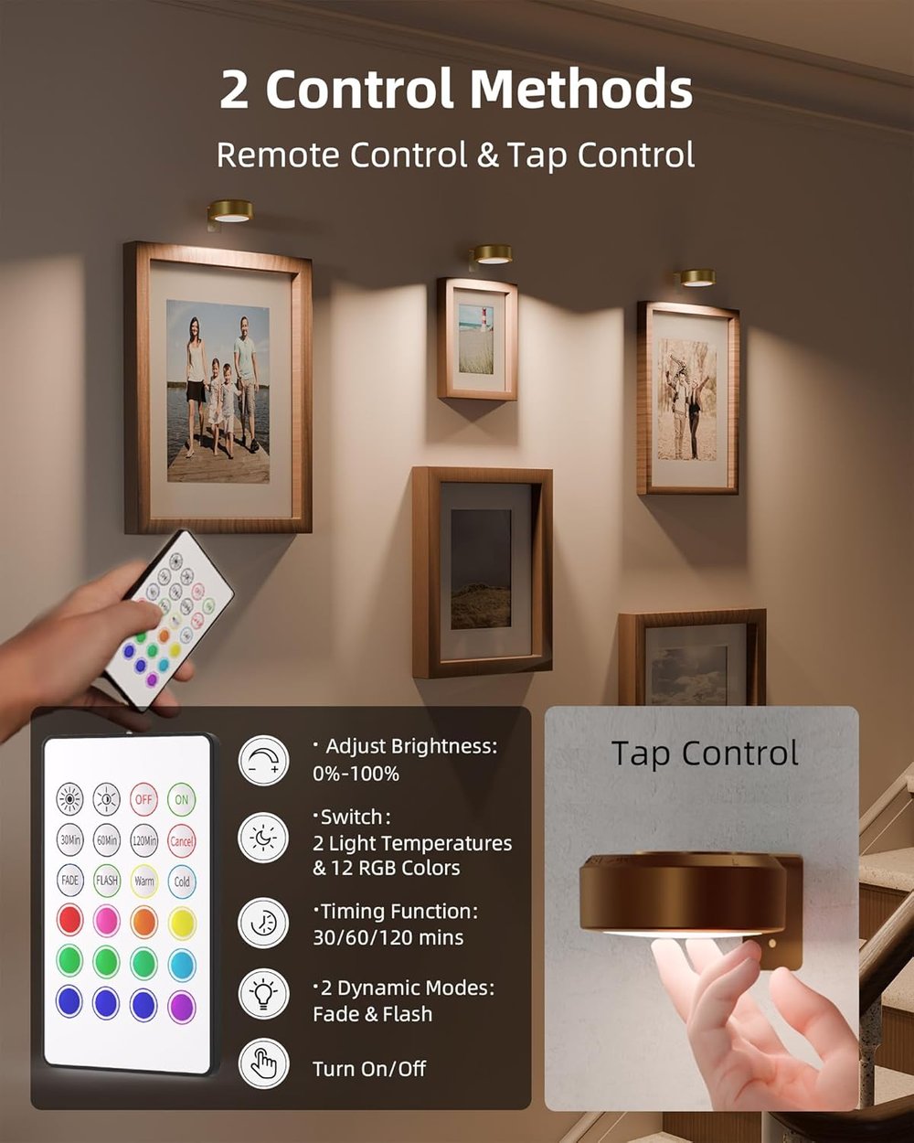 Picture Light Magnetic Mount USB Rechargeable & Dimmable
