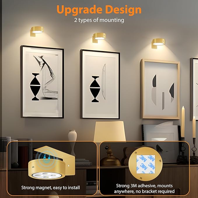 Picture Light Magnetic Mount USB Rechargeable & Dimmable