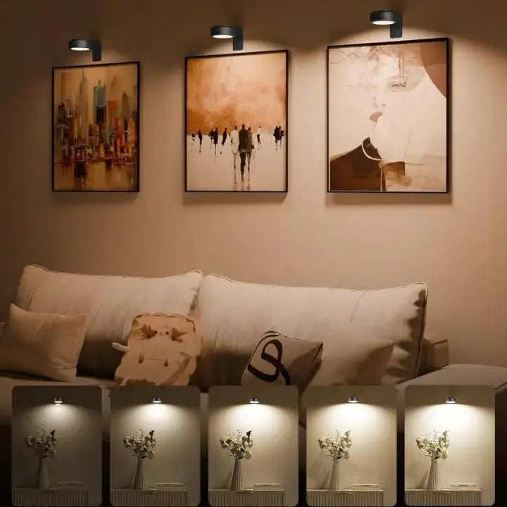 Picture Light Magnetic Tool-Free Mount Battery Powered Dimmable
