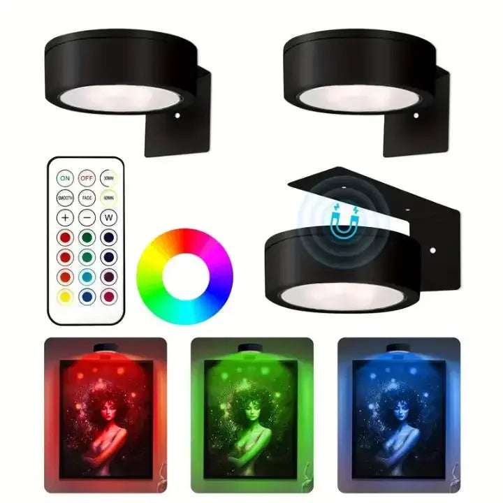 Picture Light Magnetic Tool-Free Mount Battery Powered Dimmable