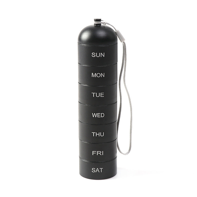 Pill Organizer 7-Day Aluminum Waterproof Twist Lock