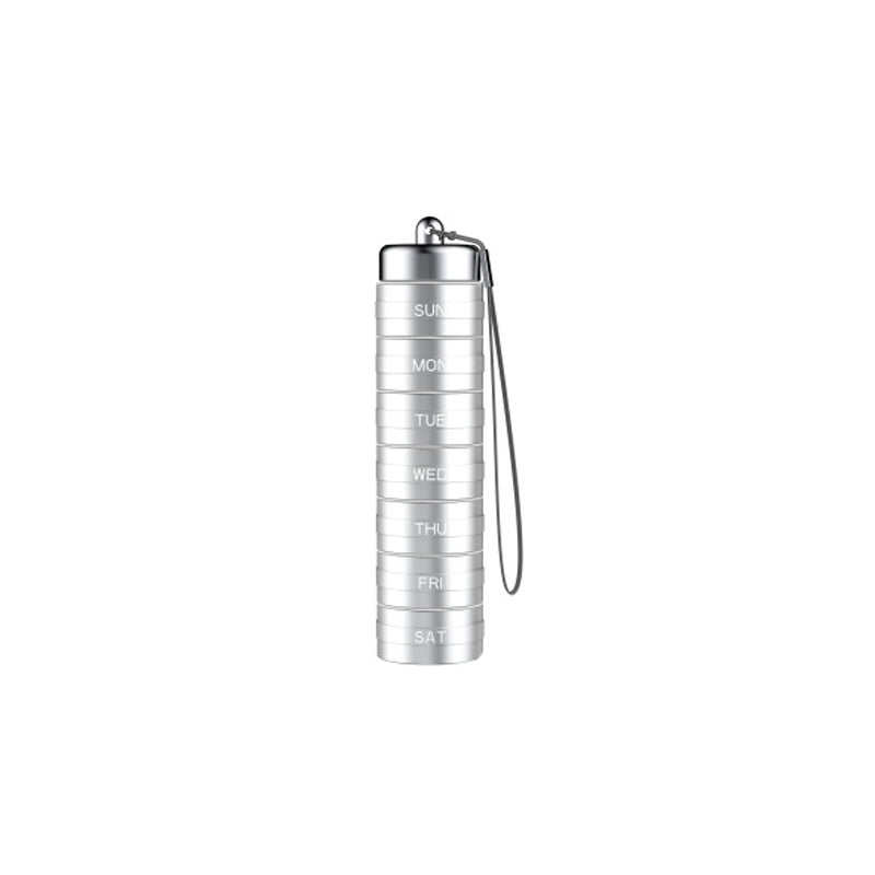 Pill Organizer 7-Day Aluminum Waterproof Twist Lock