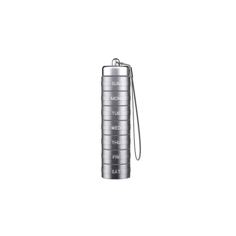 Pill Organizer 7-Day Aluminum Waterproof Twist Lock