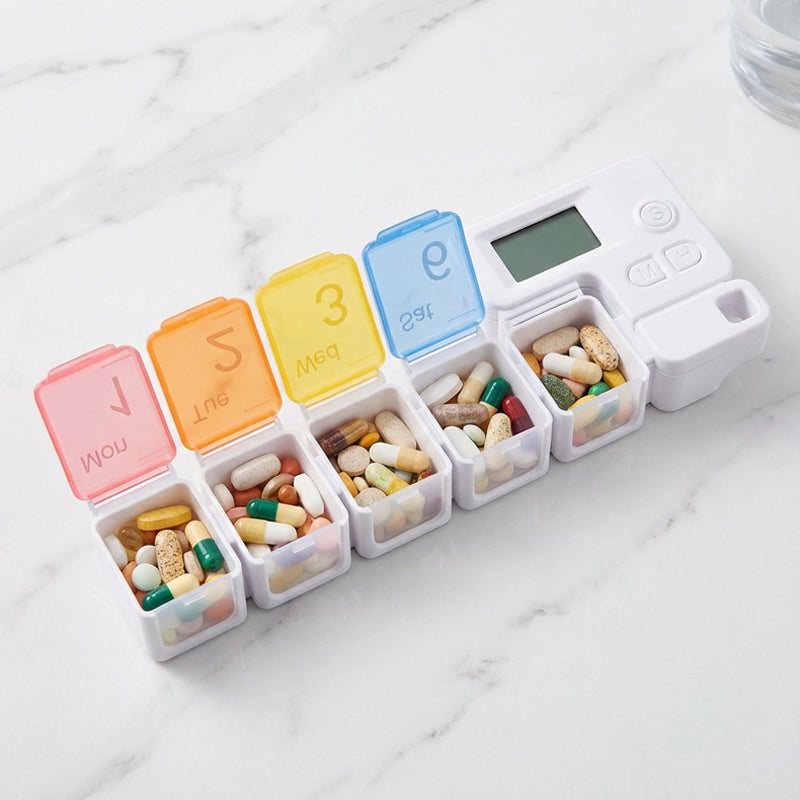 Pill Organizer Digital Timer & 4 Alarms