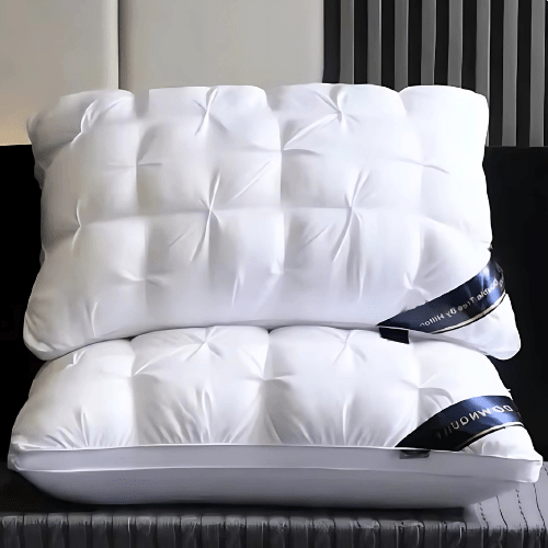 Pillow 100% Goose Down Hypoallergenic Breathable Cotton Cover